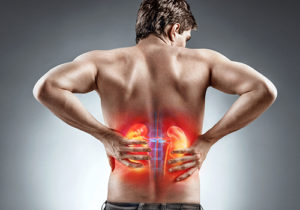 manwith back pain